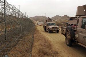 قوات سعودية في منطقة جازان على الحدود مع اليمن