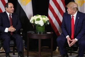 جانب من اللقاء بين ترامب والسيسي
